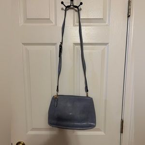 Smoky blue shoulder bag